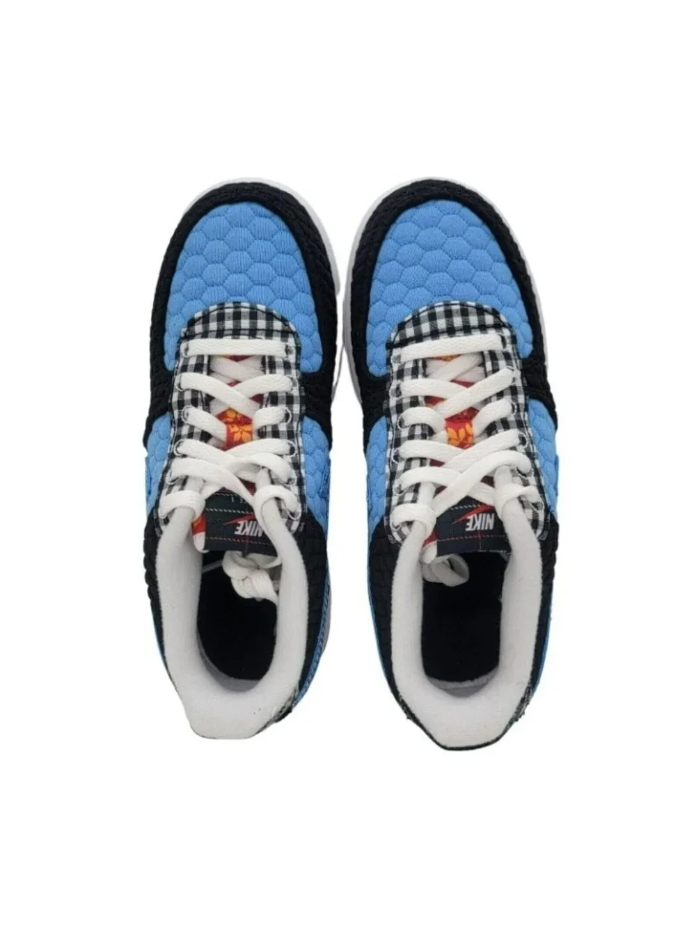 ⭐Rare Nike Air Force 1 Lv8 Unisex Kids Shoes Sz 2Y DZ5304-001 Blue White Sneaker